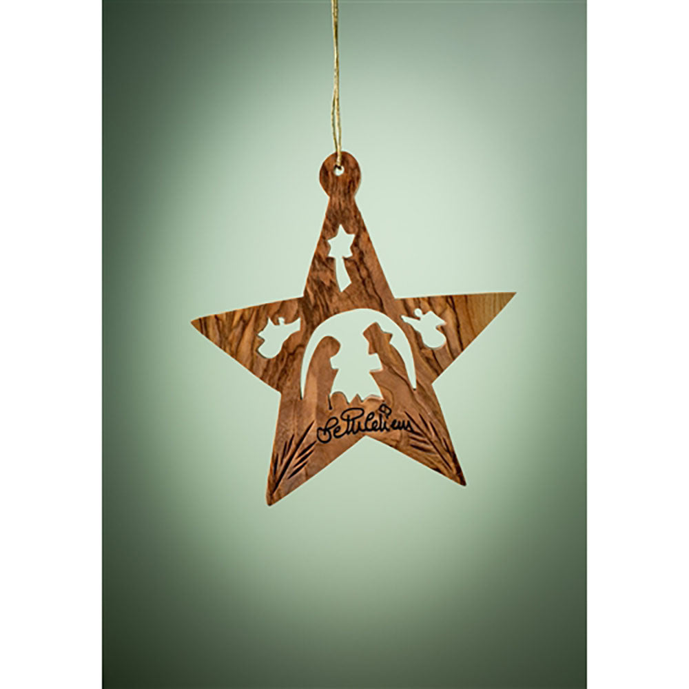 Holy Land Nativity & Angels Christmas Star Ornament
