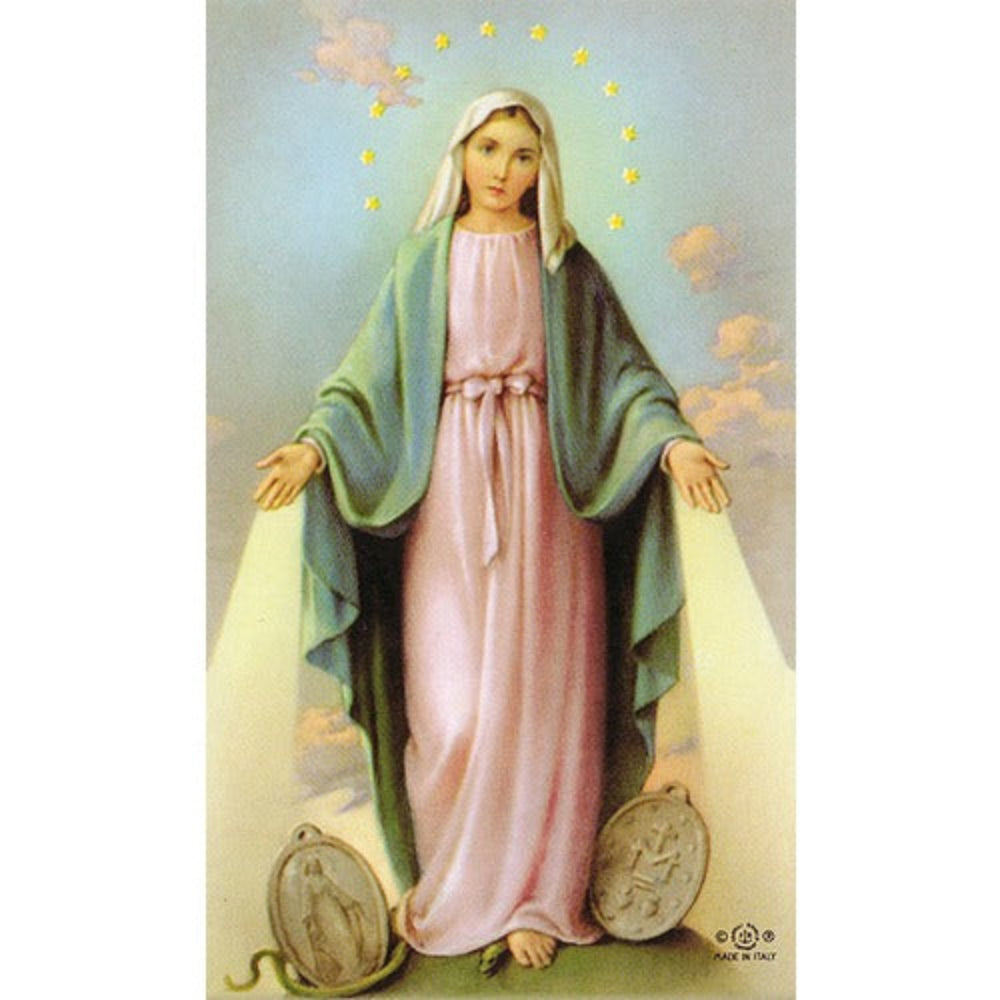 Miraculous Medal Personalized Prayer Card (Priced Per Card)