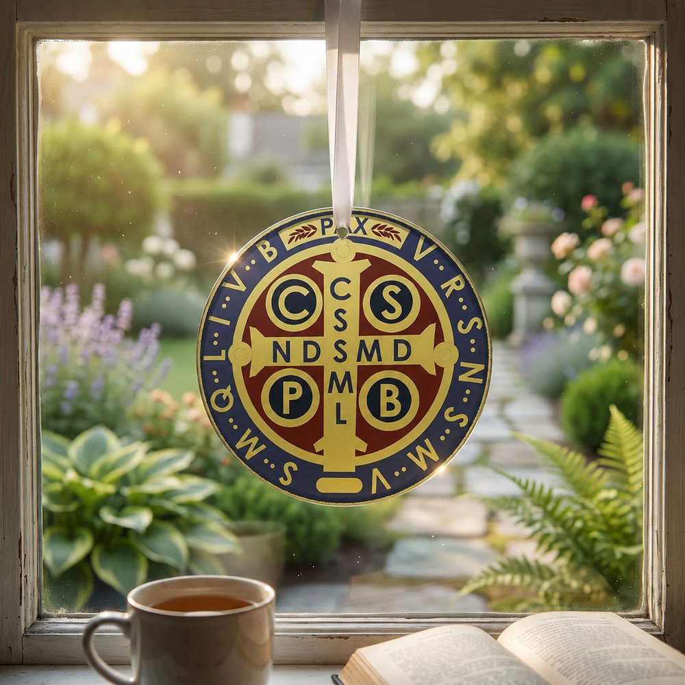 St. Benedict Home Blessing Suncatcher