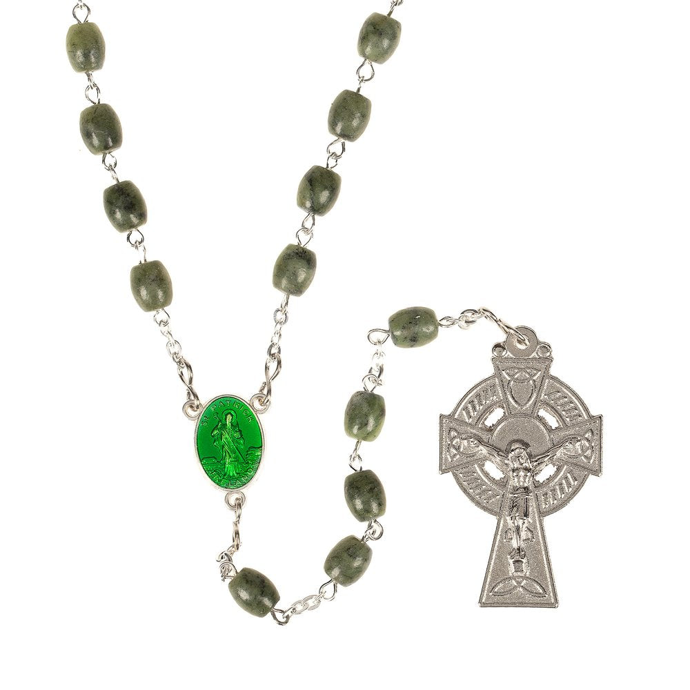 Connemara Marble Oval Bead Rosary
