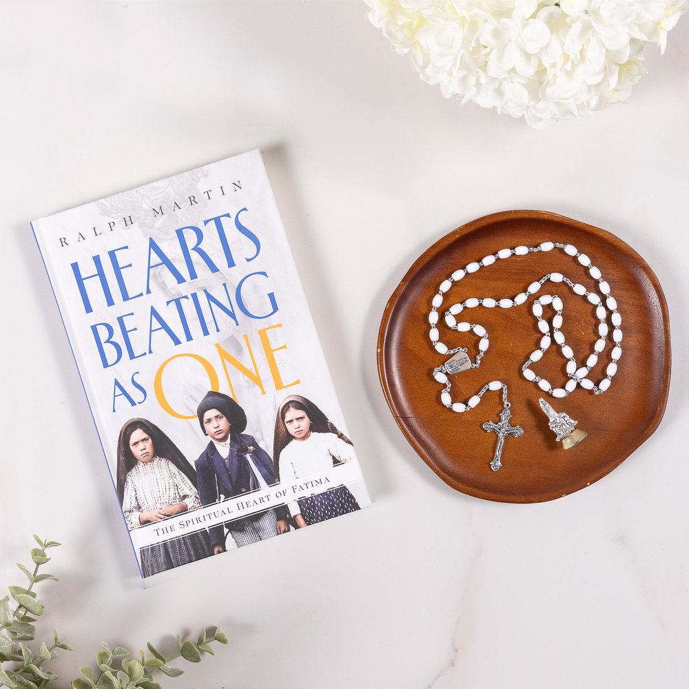 Hearts Beating as One: The Spiritual Heart of Fatima & Our Lady of Fatima Rosary & Statue Gift Set