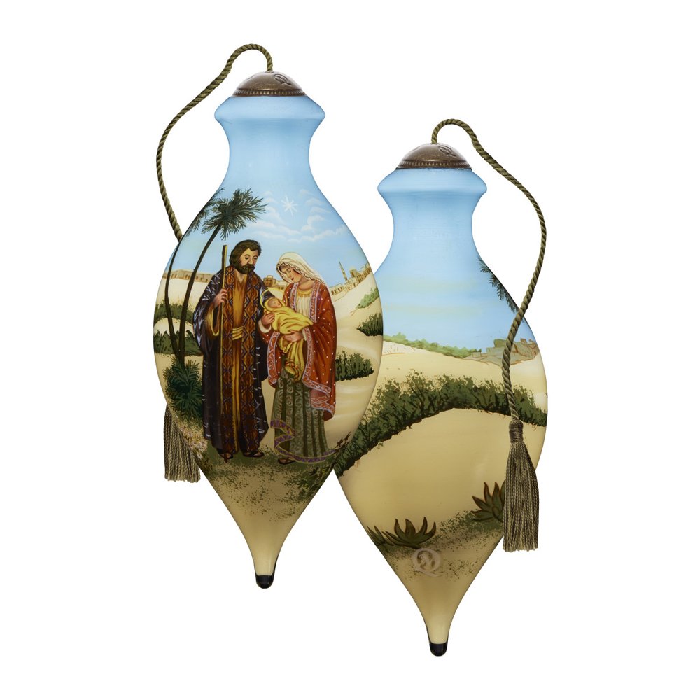 Glory to the Newborn King Blown Glass Ornament
