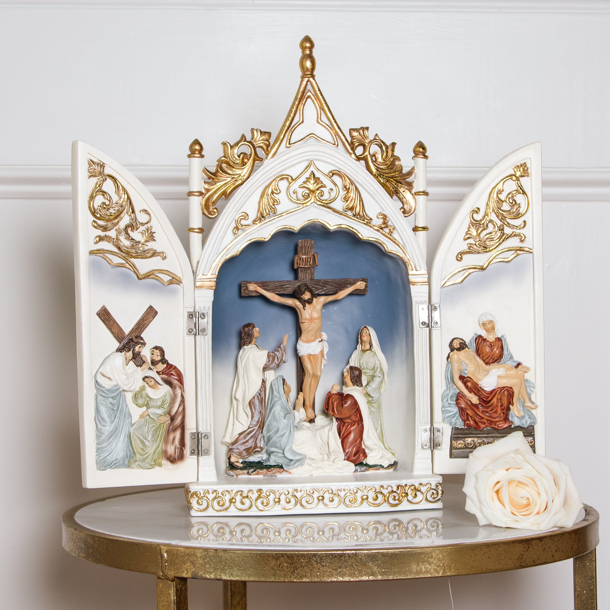 Crucifixion Standing Triptych