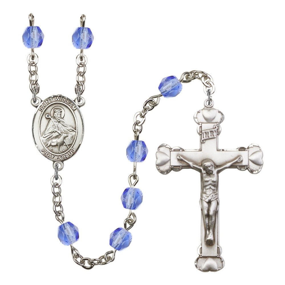 St. William Of Rochester Blue September Rosary 6mm | The Catholic Company®