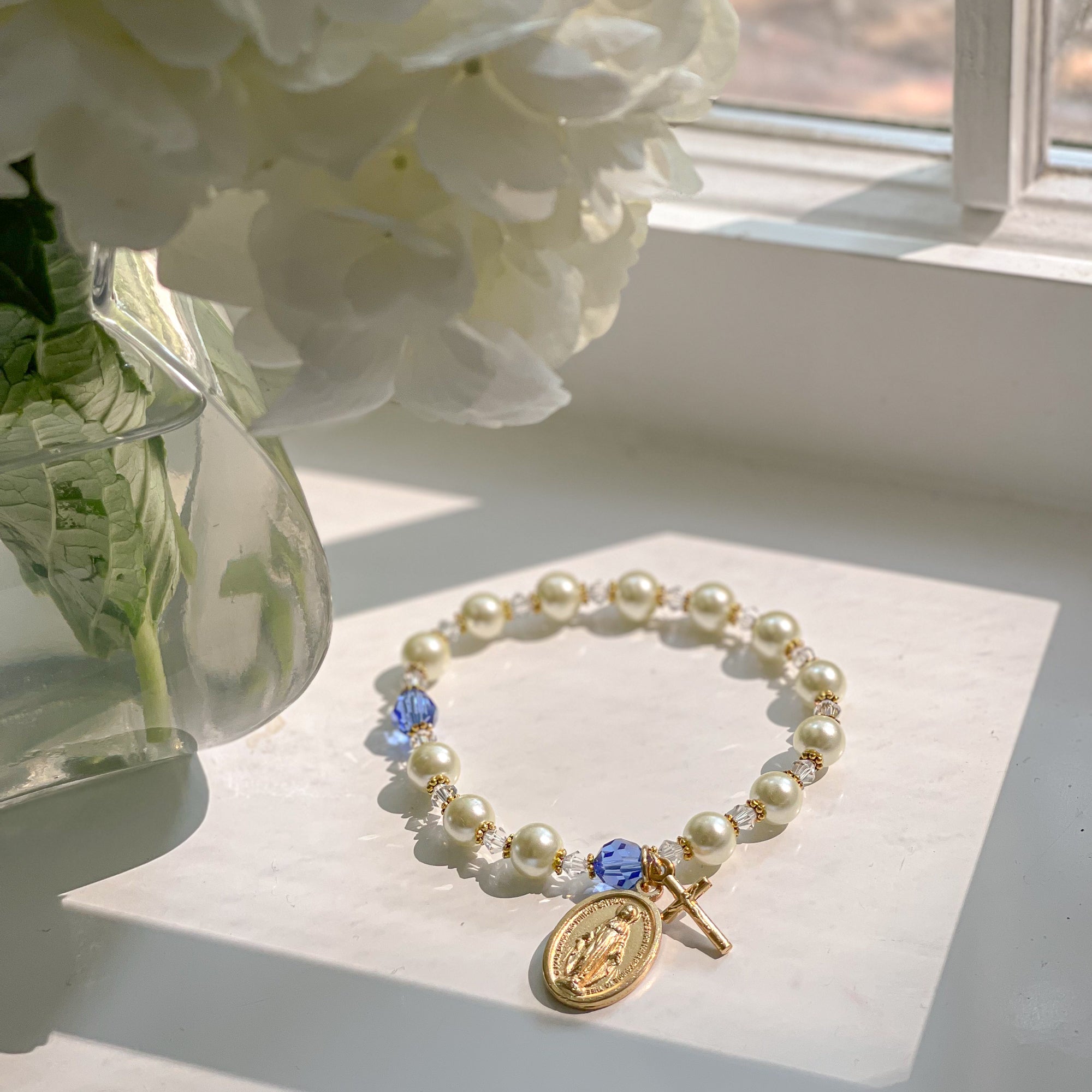 Miraculous Medal Rosary Bracelet