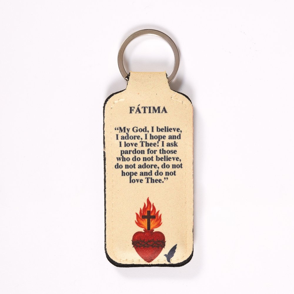 Our Lady of Fatima One-Decade Finger Rosary & Pouch Keychain