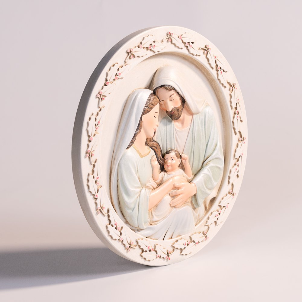 Holy Family Round Plaque - 7" (D)