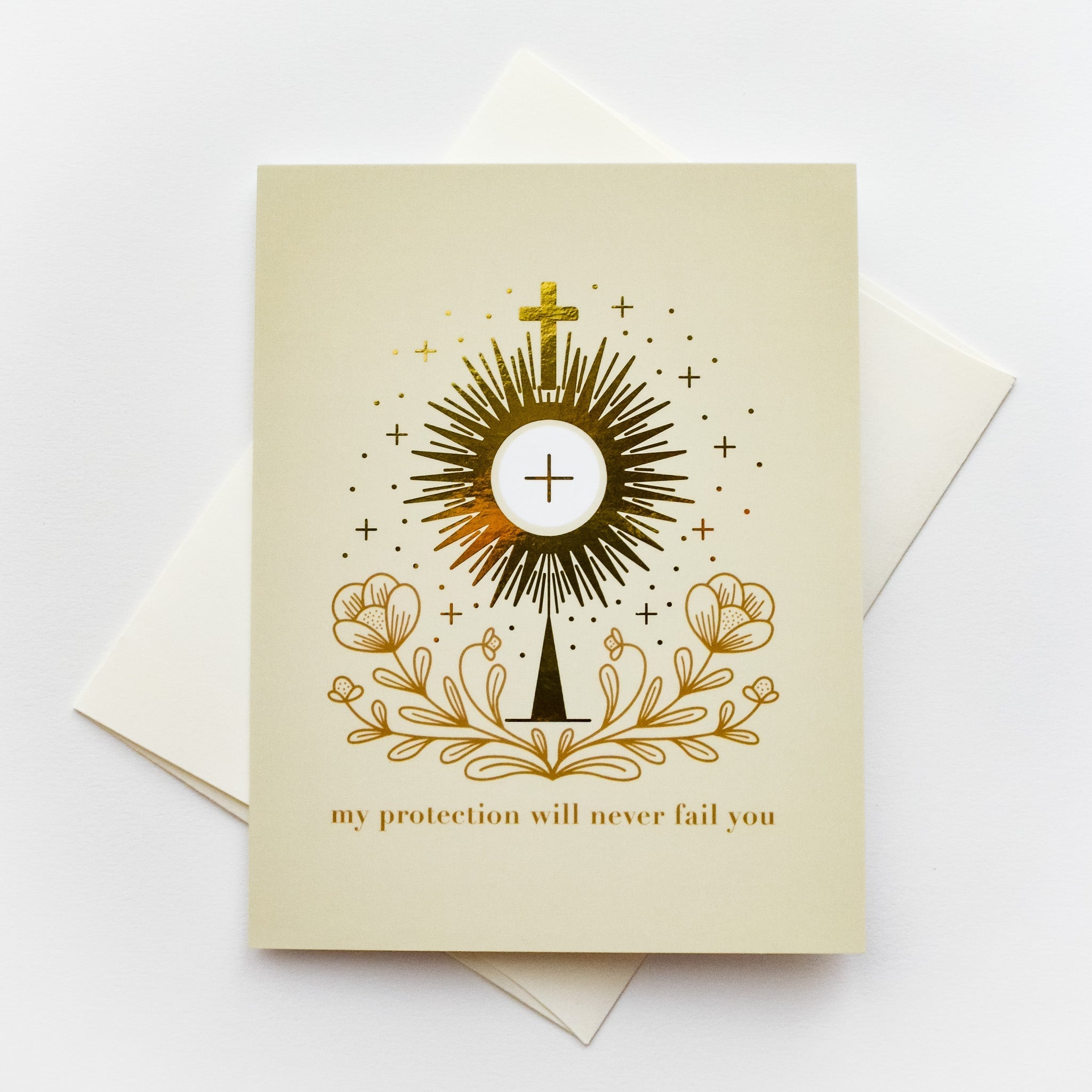 St. Clare of Assisi Monstrance Blank Greeting Card