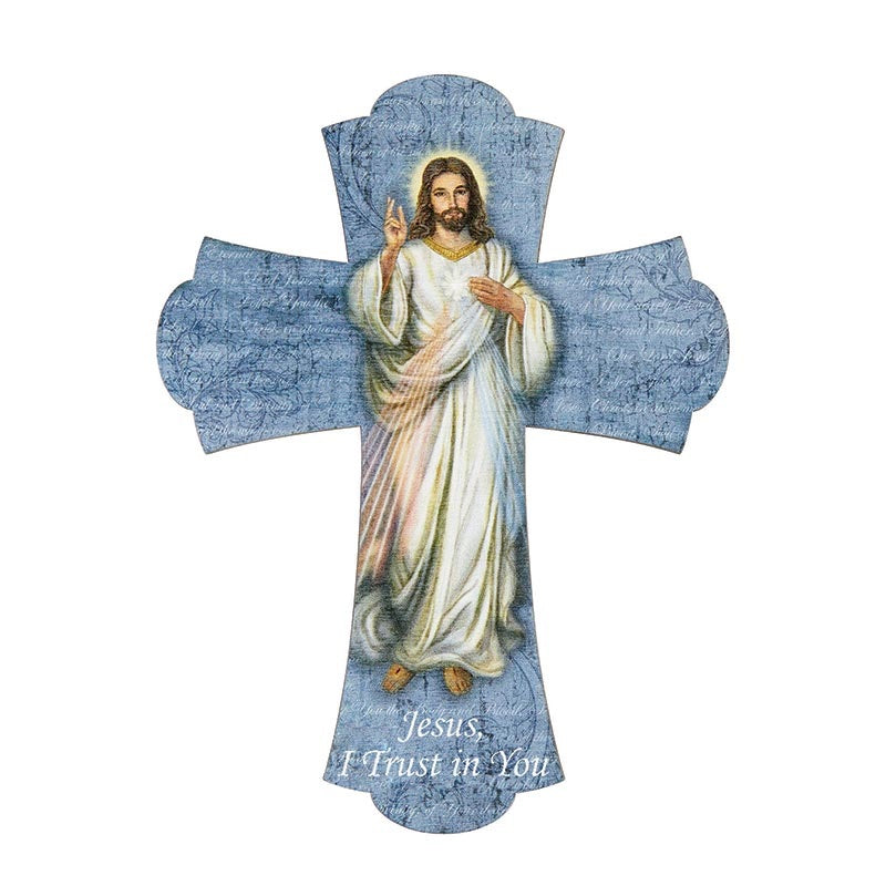 Divine Mercy Wall Cross - 6.5"