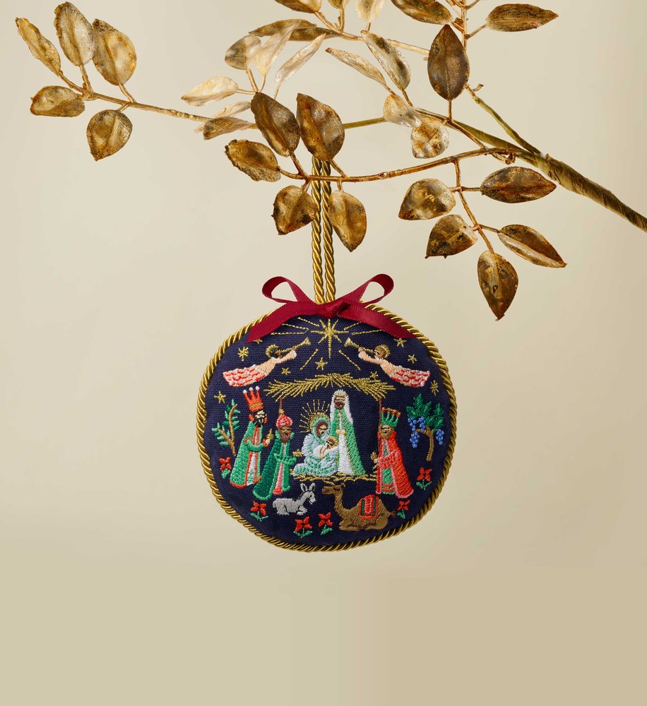 Rifle Paper Co. Nativity Embroidered Ornament