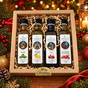 Christmas Blessings Catholic Olive Oil Mini Quad Gift Set