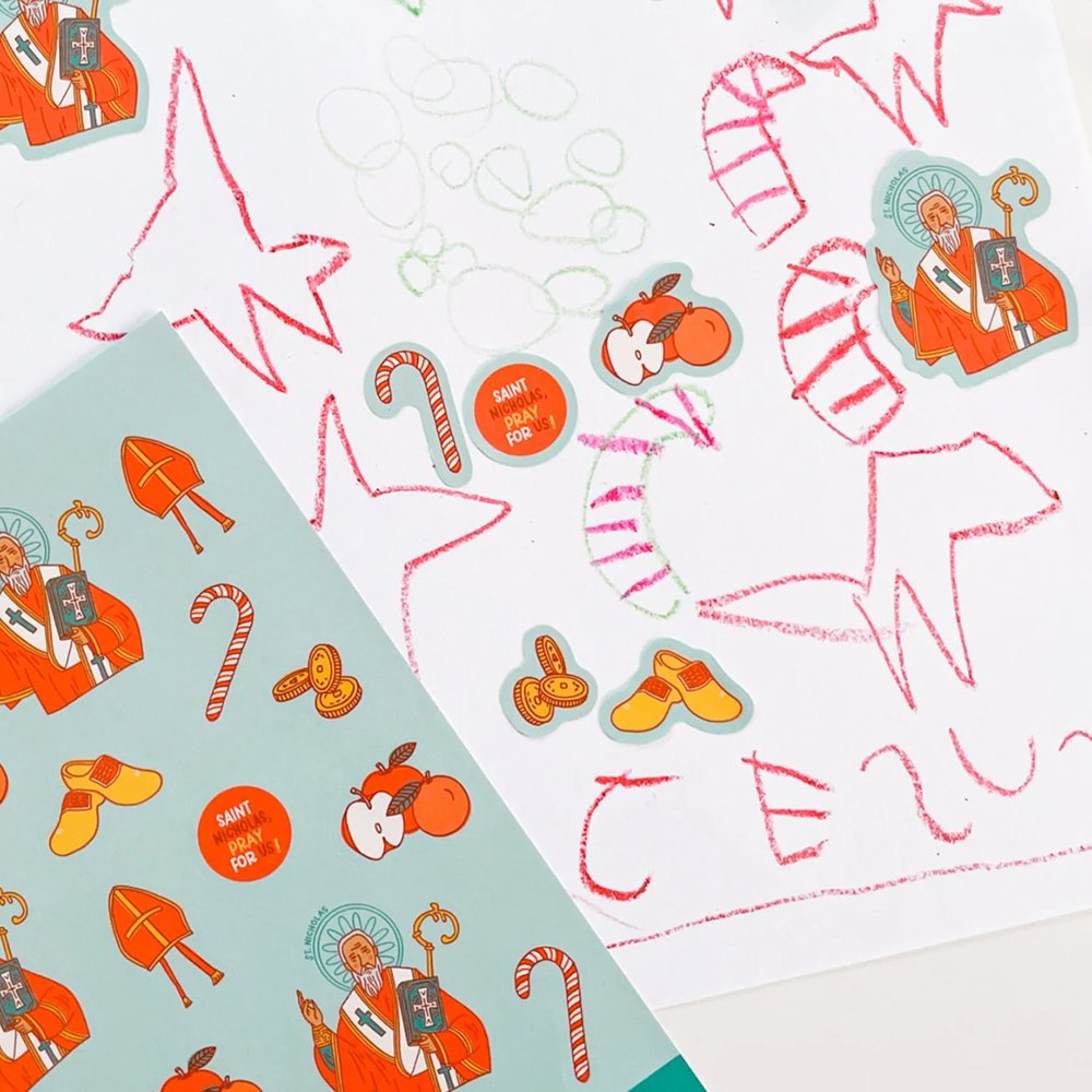 St. Nicholas Sticker Sheets - Pack of 5