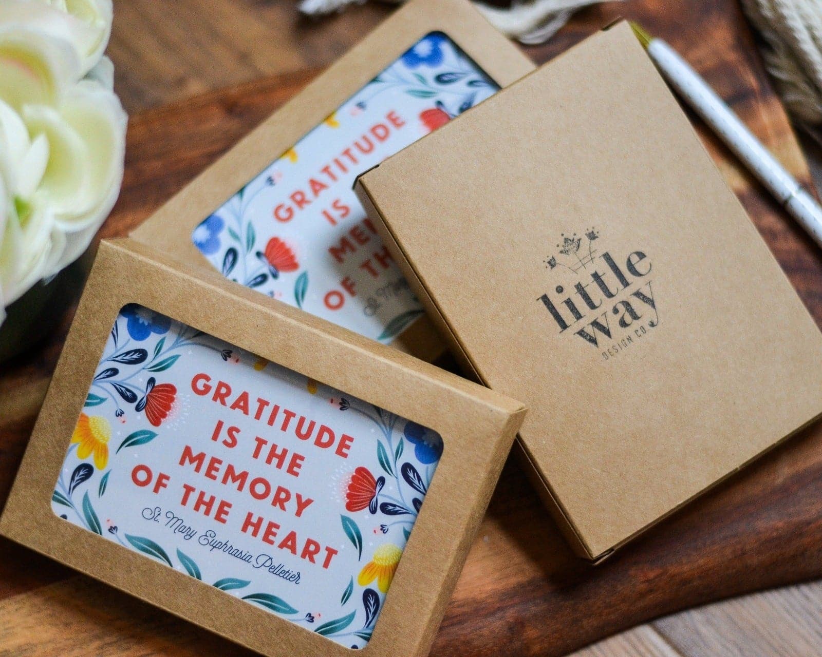 Catholic Floral Thank You Card