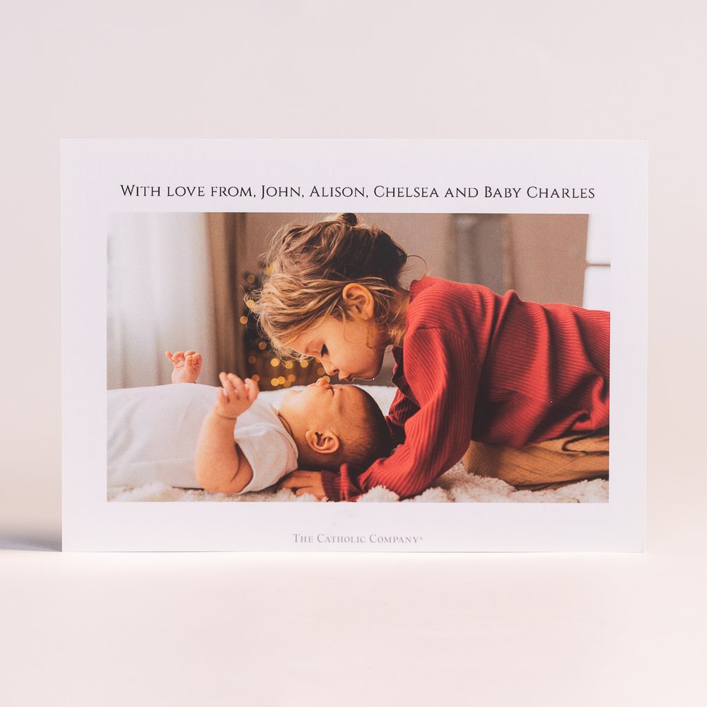 Personalized Gloria in Excelsis Deo Photo Christmas Cards