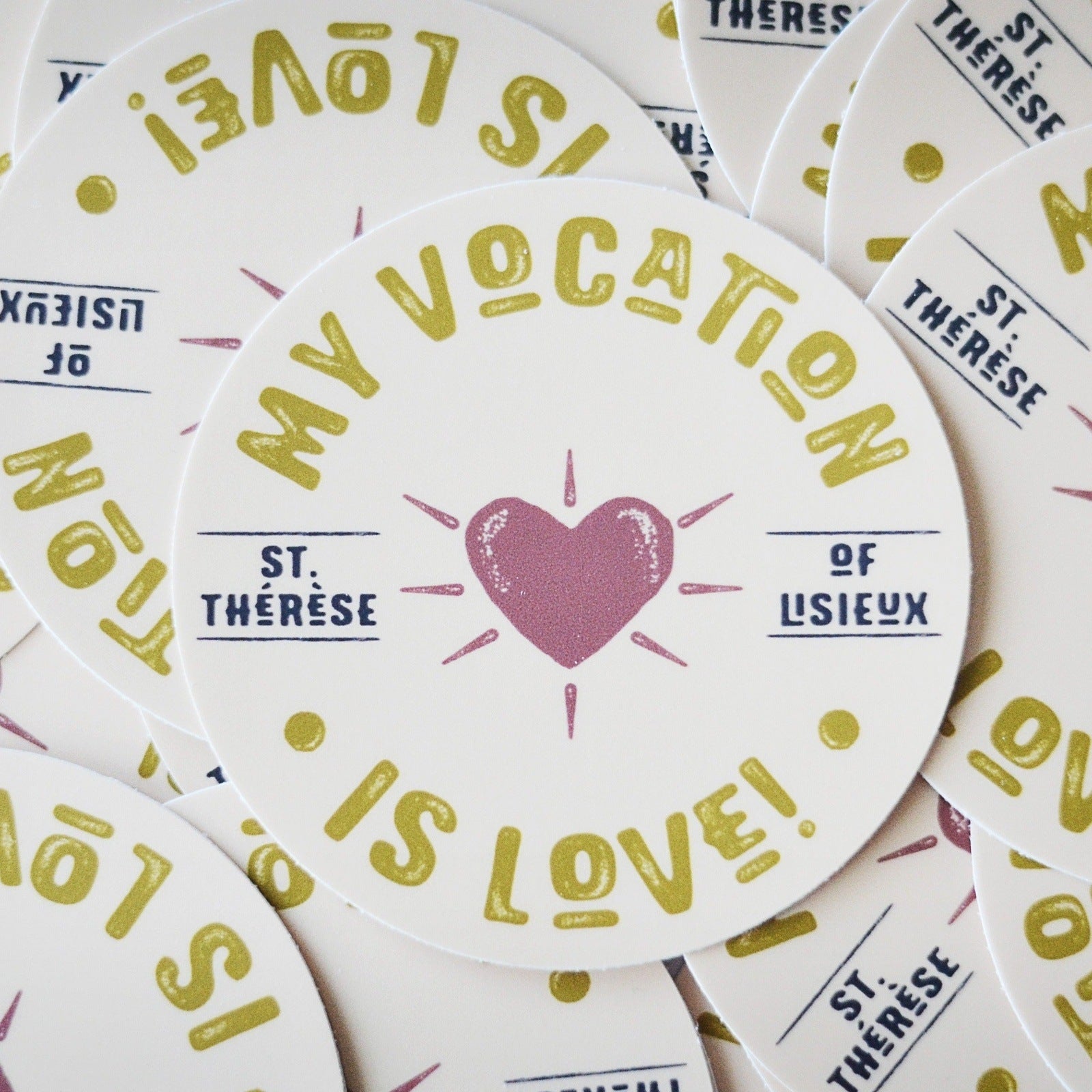 My Vocation is Love Vinyl Sticker