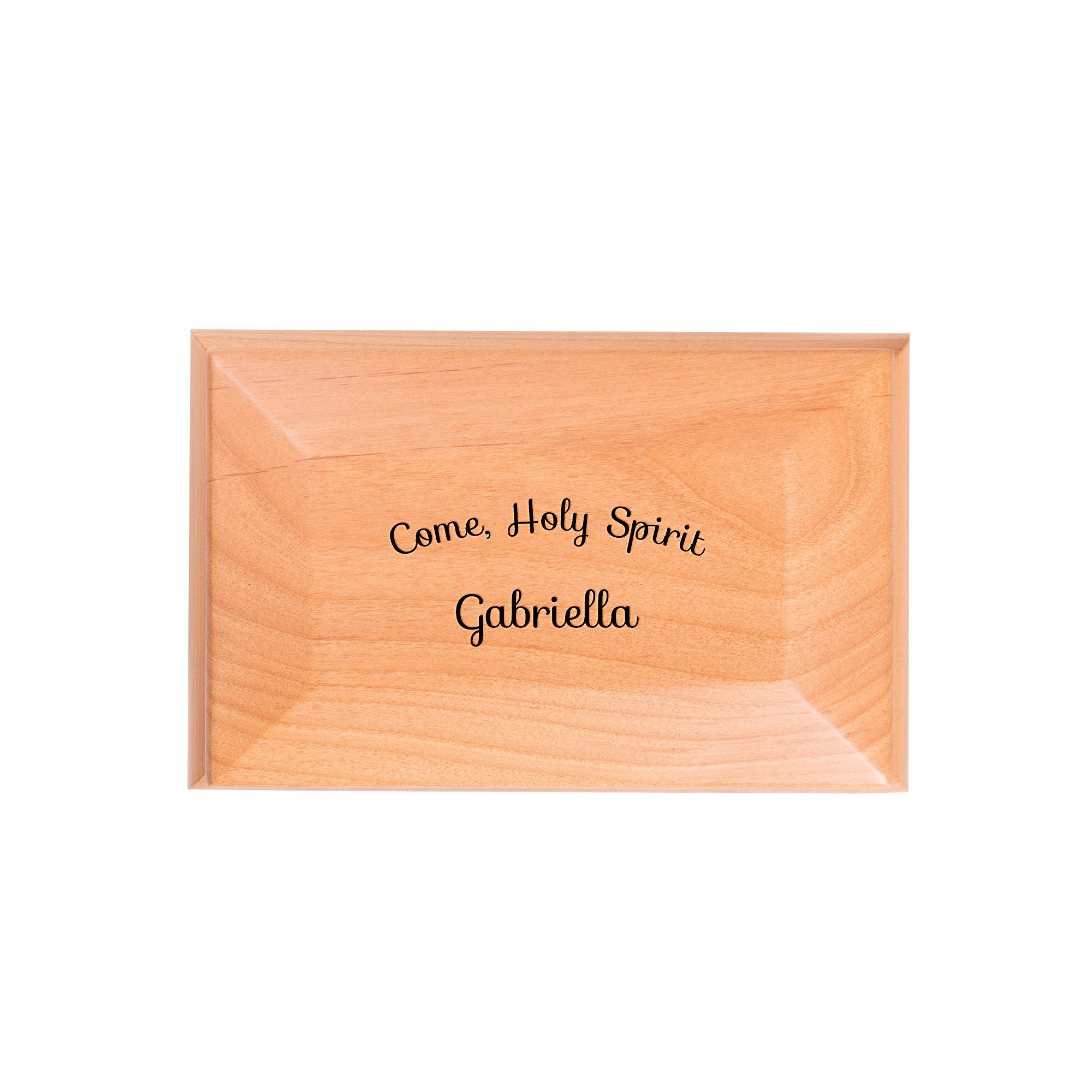 Personalized Come Holy Spirit Red Alder Keepsake Box