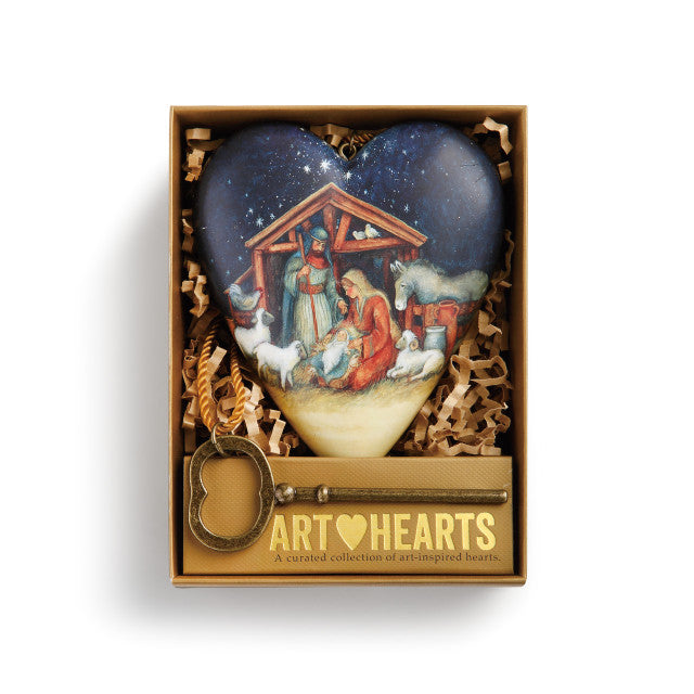 O Holy Night Art Heart Nativity Ornament