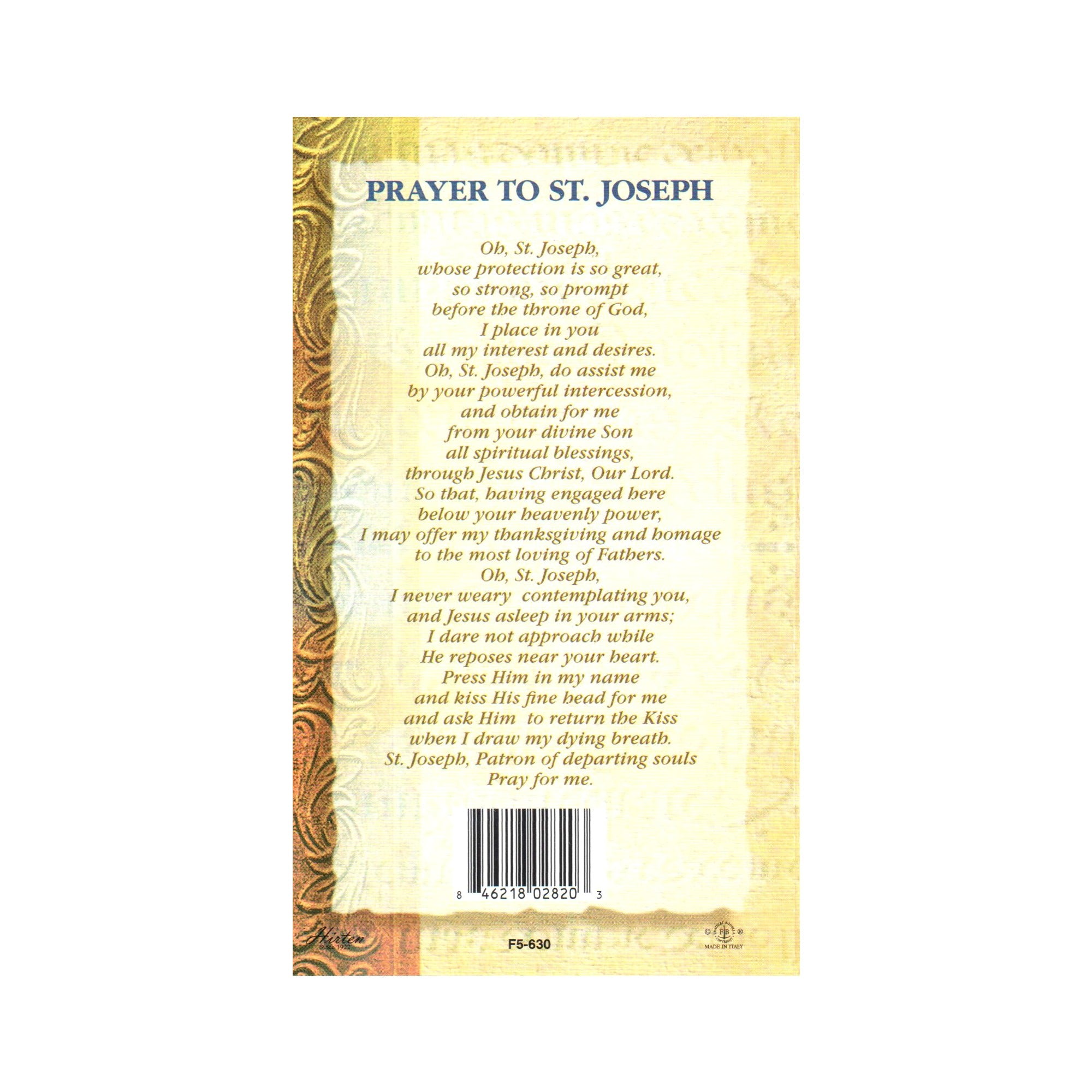 St. Joseph - Mini Lives of the Saints Folded Prayer Card