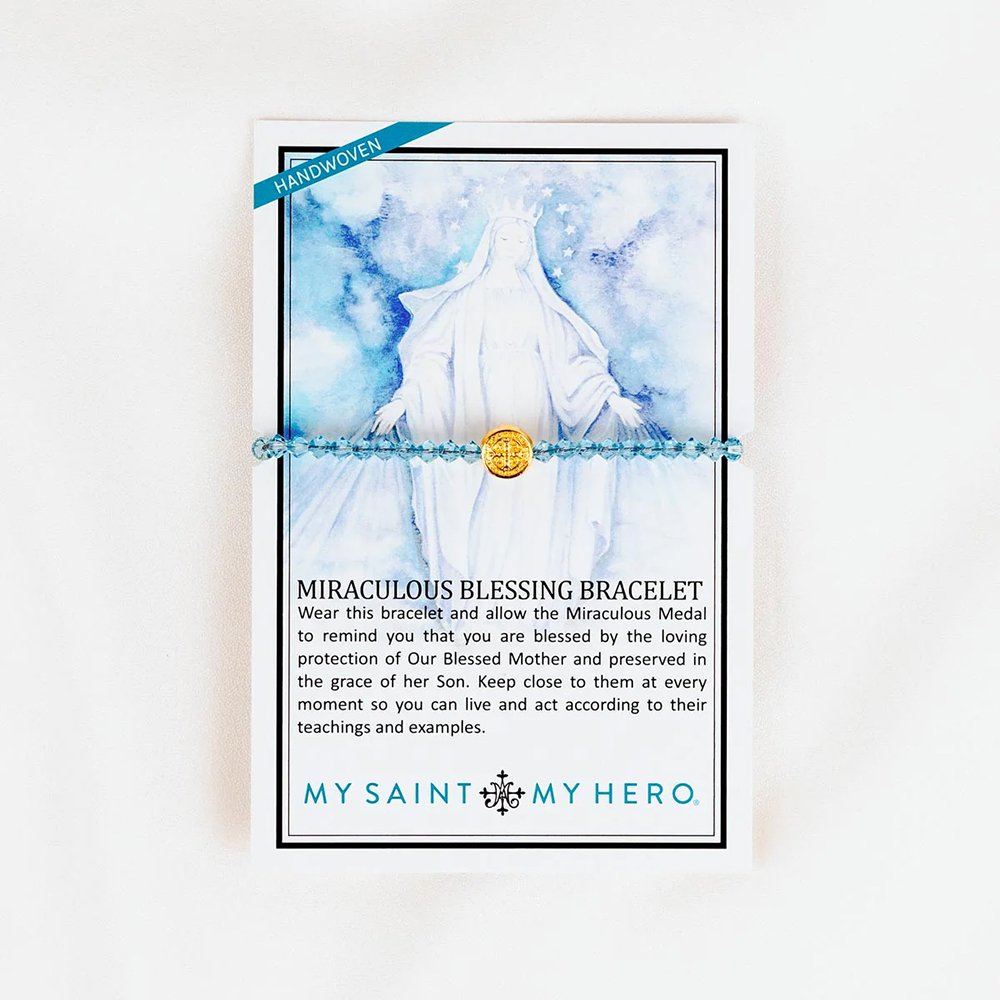 St. Benedict & Miraculous Medal Crystal Blessing Bracelet