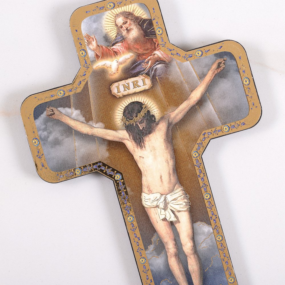 Holy Trinity Wall Crucifix - 7"