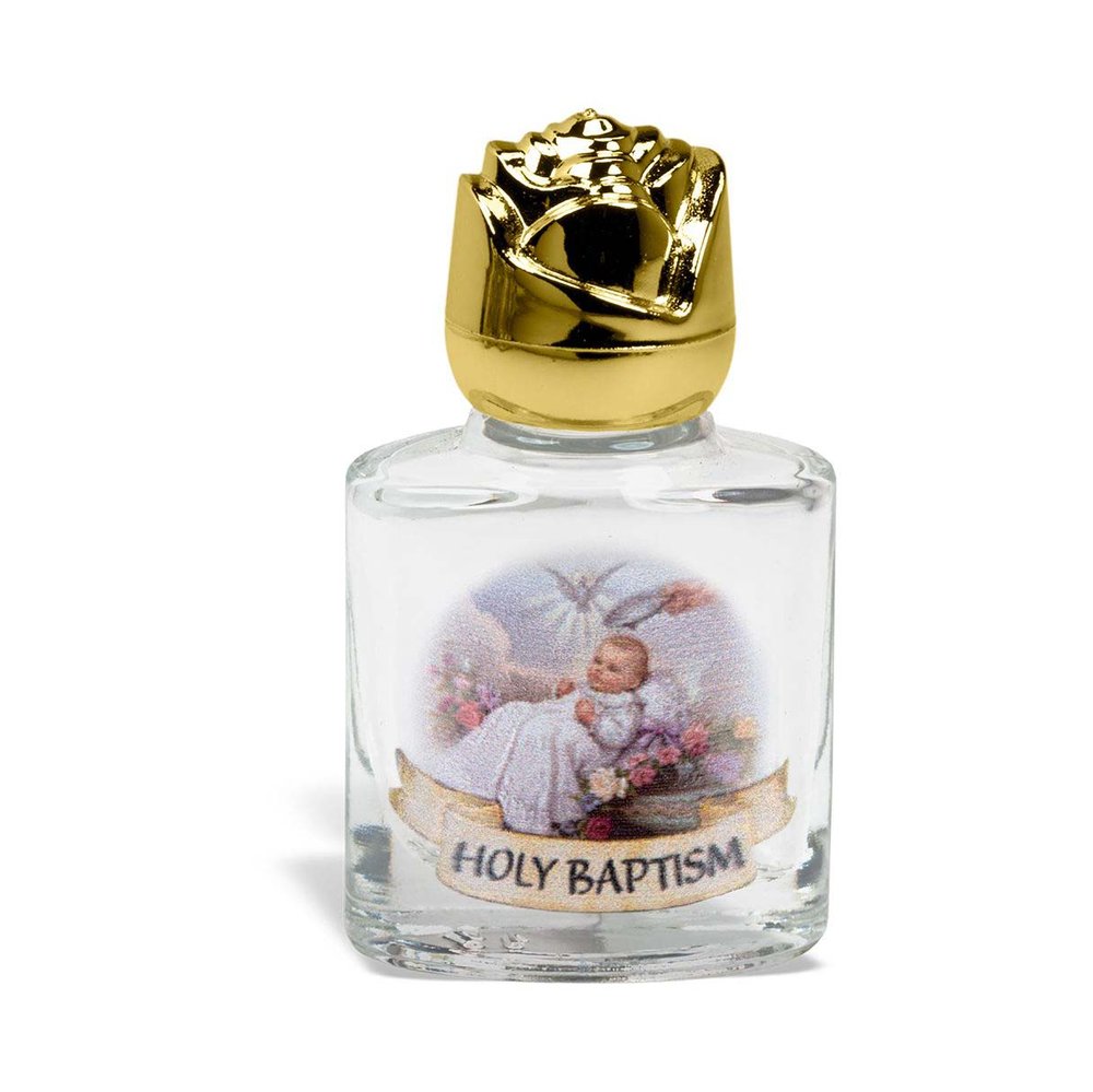 Miniature Baptism Glass Holy Water Bottle