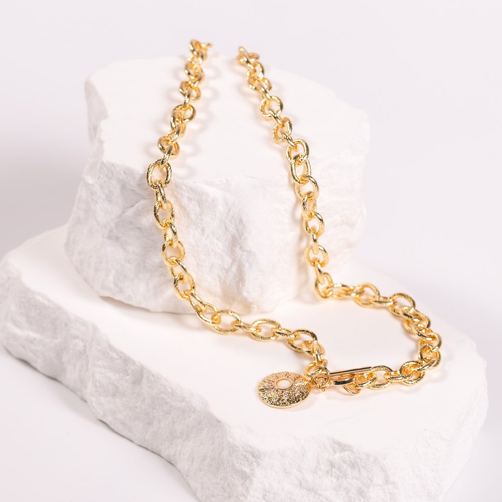 How I Adore Him Gold Monstrance Necklace