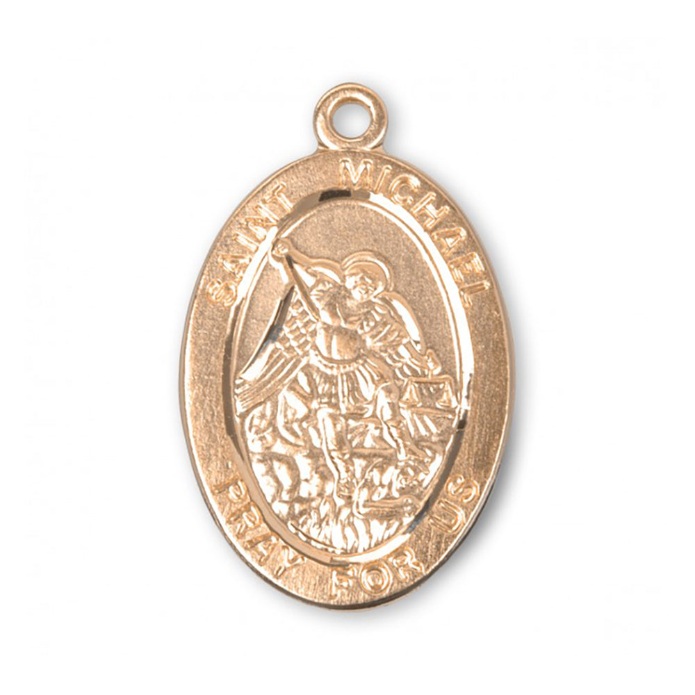 Petite Gold Over Sterling St. Michael Necklace