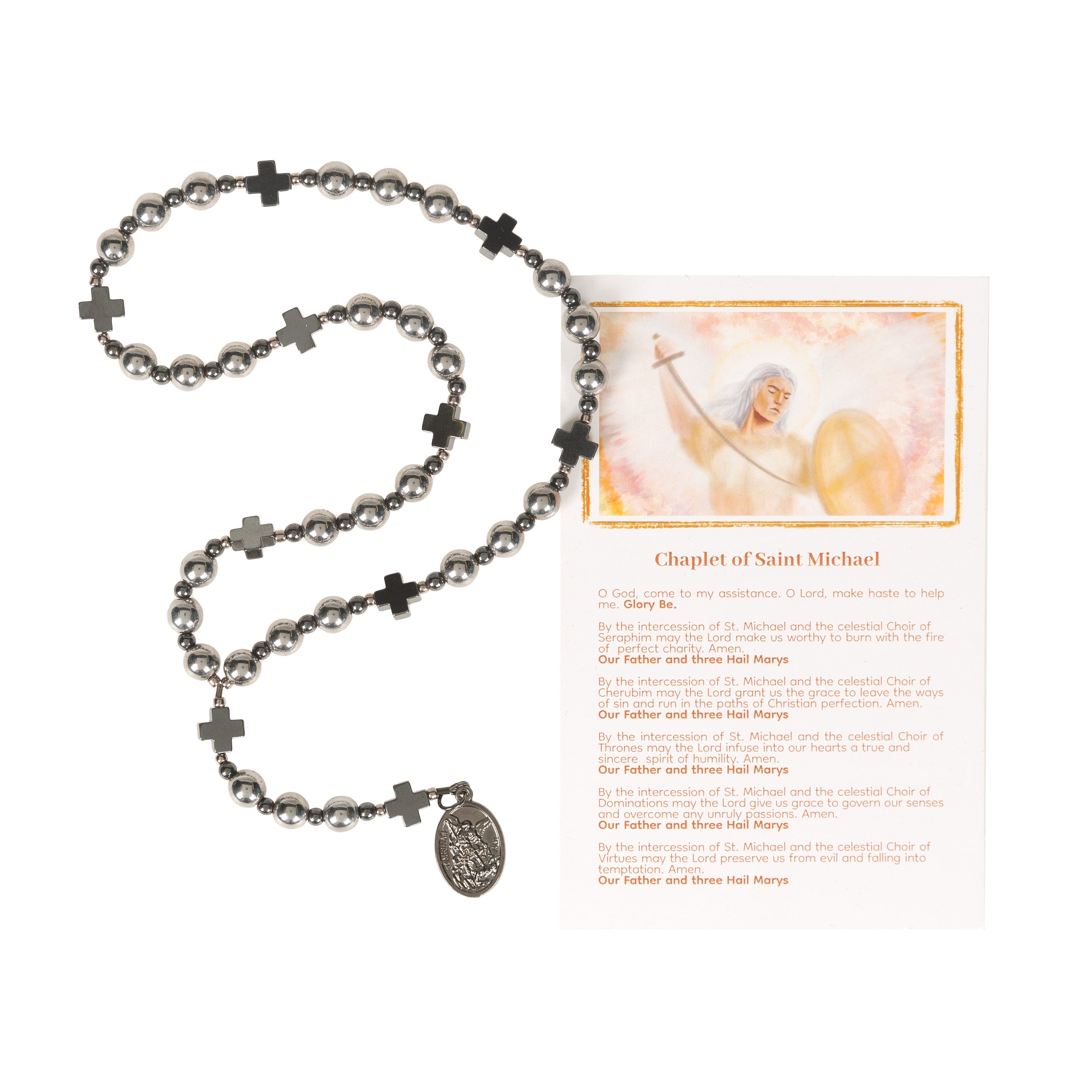 Hematite Chaplet of St. Michael