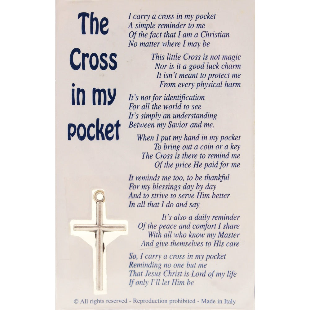Divine Mercy Laminated Prayer Card with Crucifix