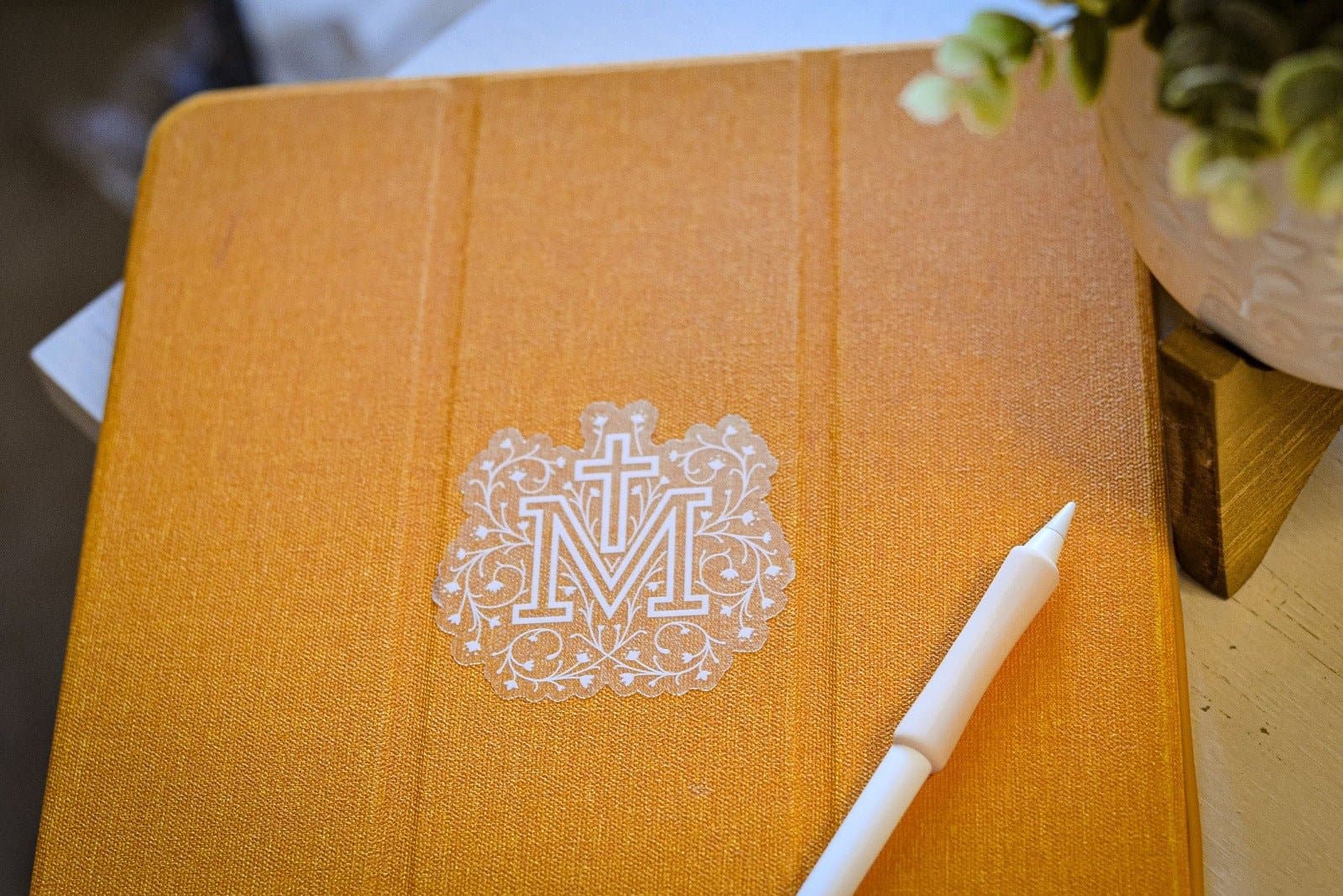 Clear Marian Cross Vinyl Sticker