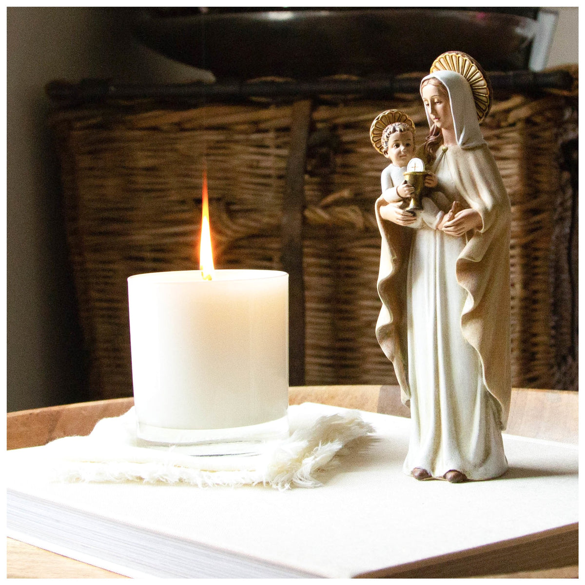 Our Lady of the Blessed Sacrament Statue - 8" | The Catholic Company®