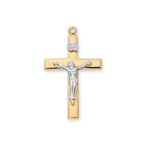 Gold over Sterling Crucifix Pendant