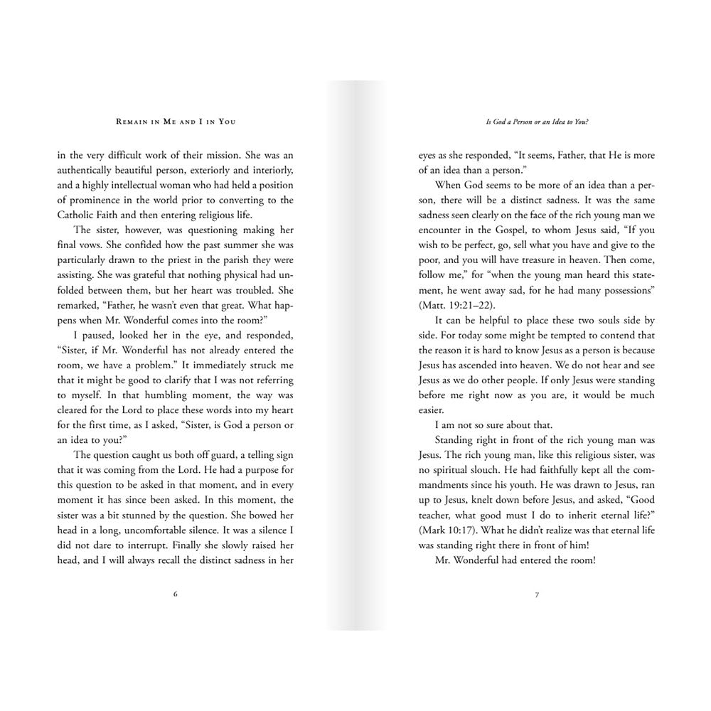 Remain in Me and I in You: Relating to God as a Person, Not an Idea