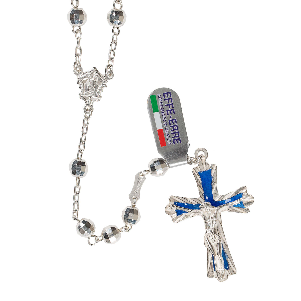 Faceted Sterling Silver Italian Rosary