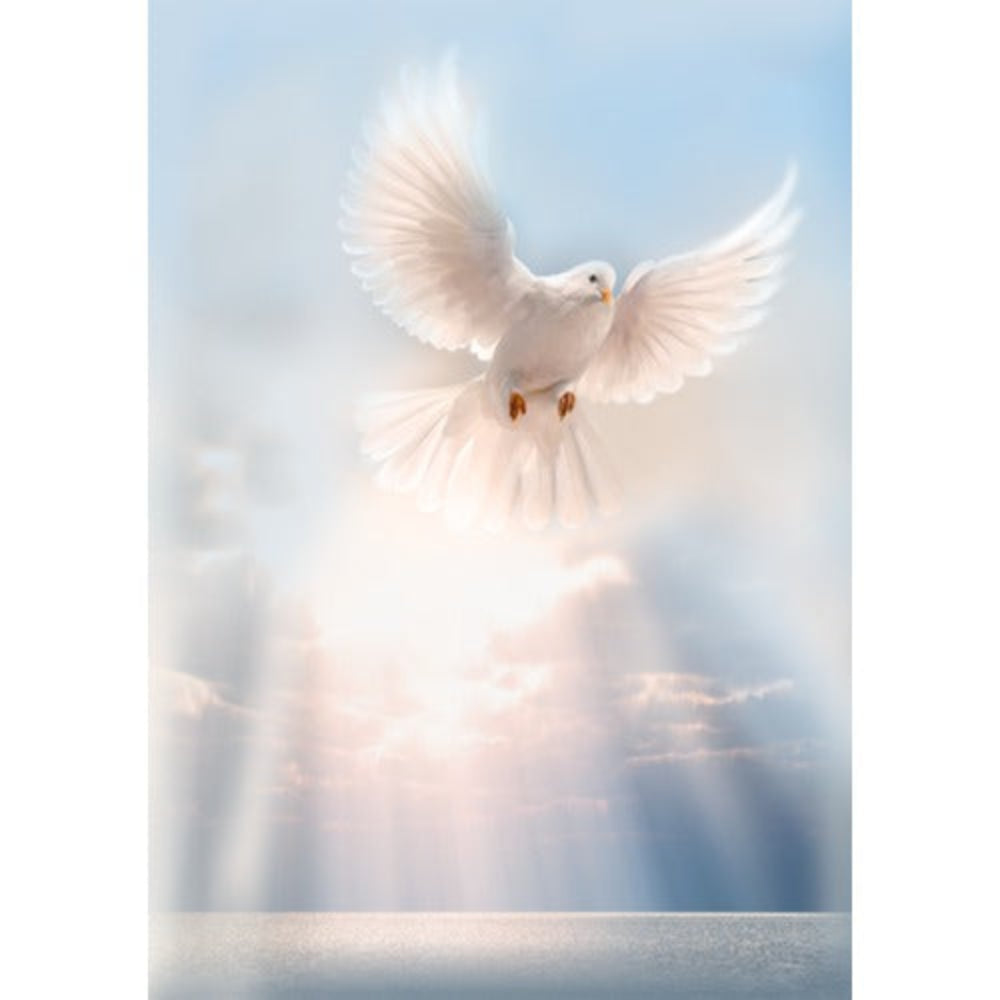 White Dove Personalized Prayer Card (Priced Per Card)
