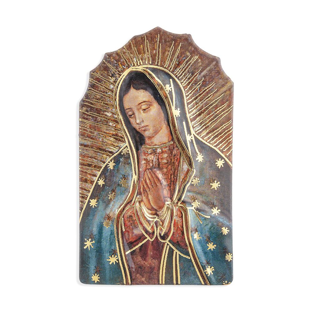 Our Lady of Guadalupe Gold Accented Plaque Magnet
