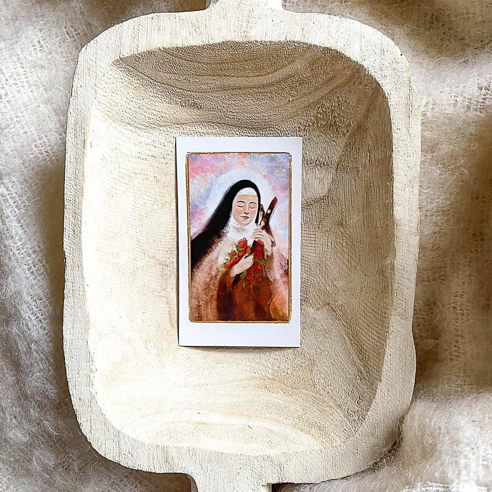 Saint Therese of Lisieux Chaplet Prayer Card