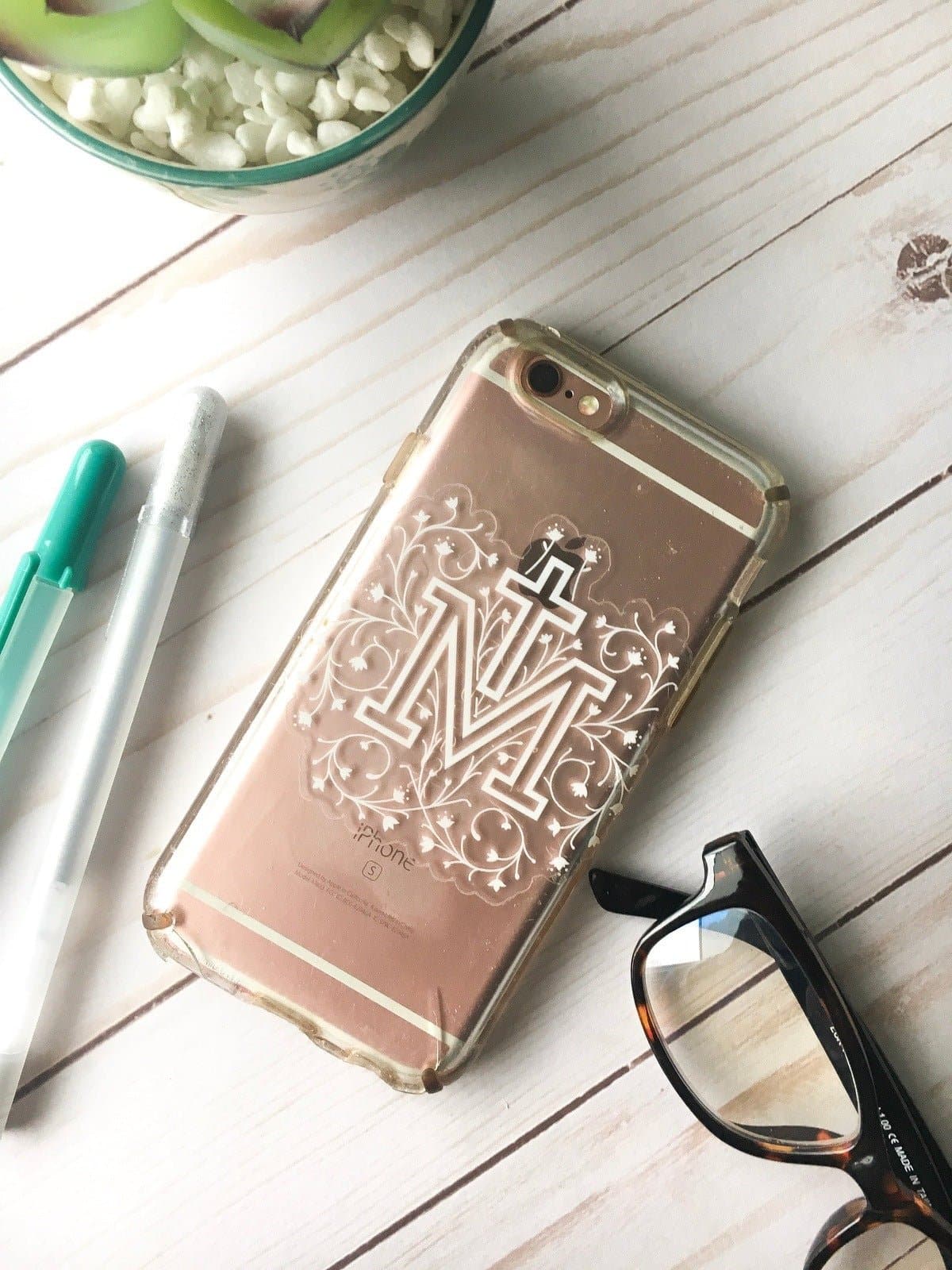 Clear Marian Cross Vinyl Sticker