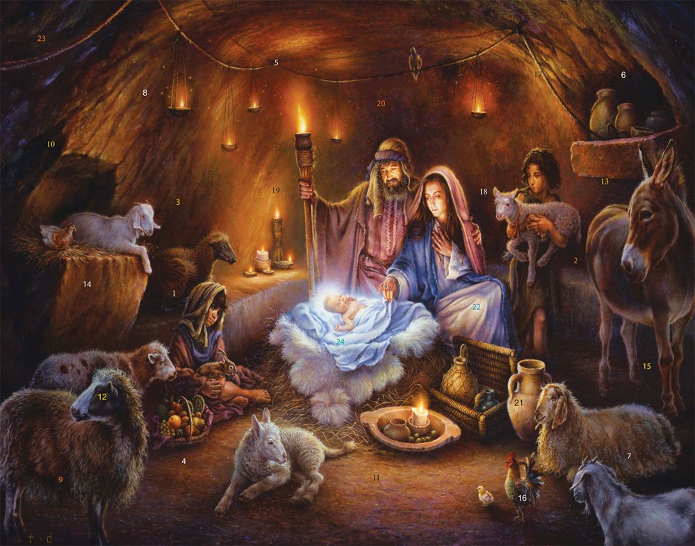 Holy Family in the Nativity Cave Advent Calendar