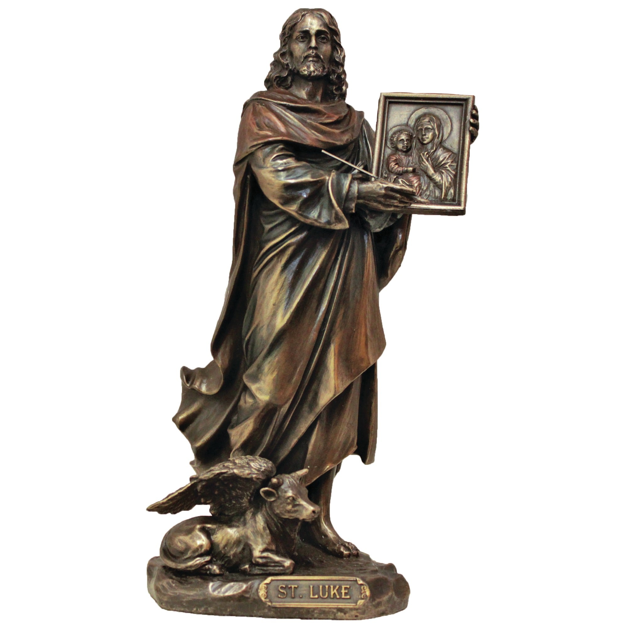 St. Luke Statue, Bronzed, 8.5"