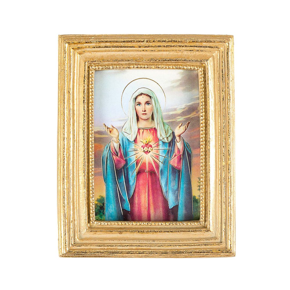 Rectangular 2-Frame Set of Sacred & Immaculate Heart Prints