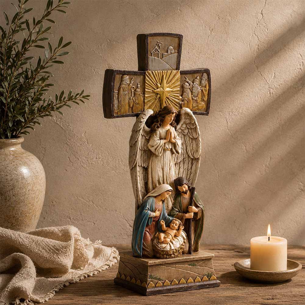Cross Nativity Statue