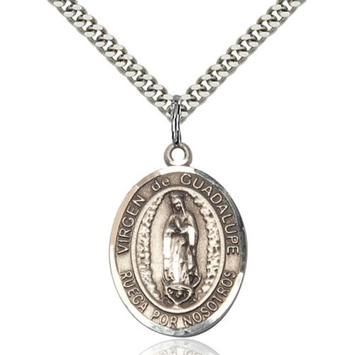 Sterling Silver Virgen de Guadalupe Pendant - 2507498