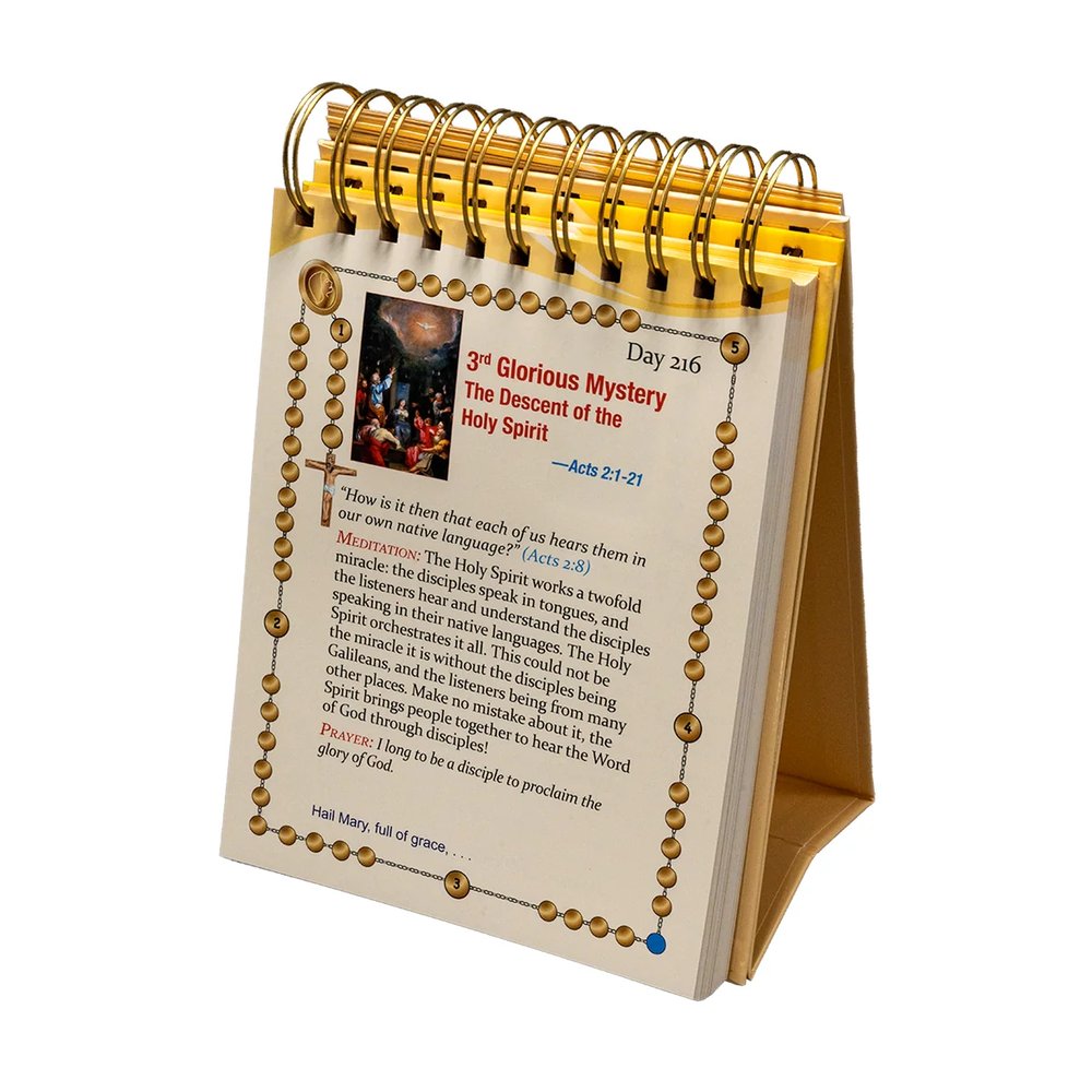 The Illustrated 365 Rosary Day by Day Bead by Bead Flip Book