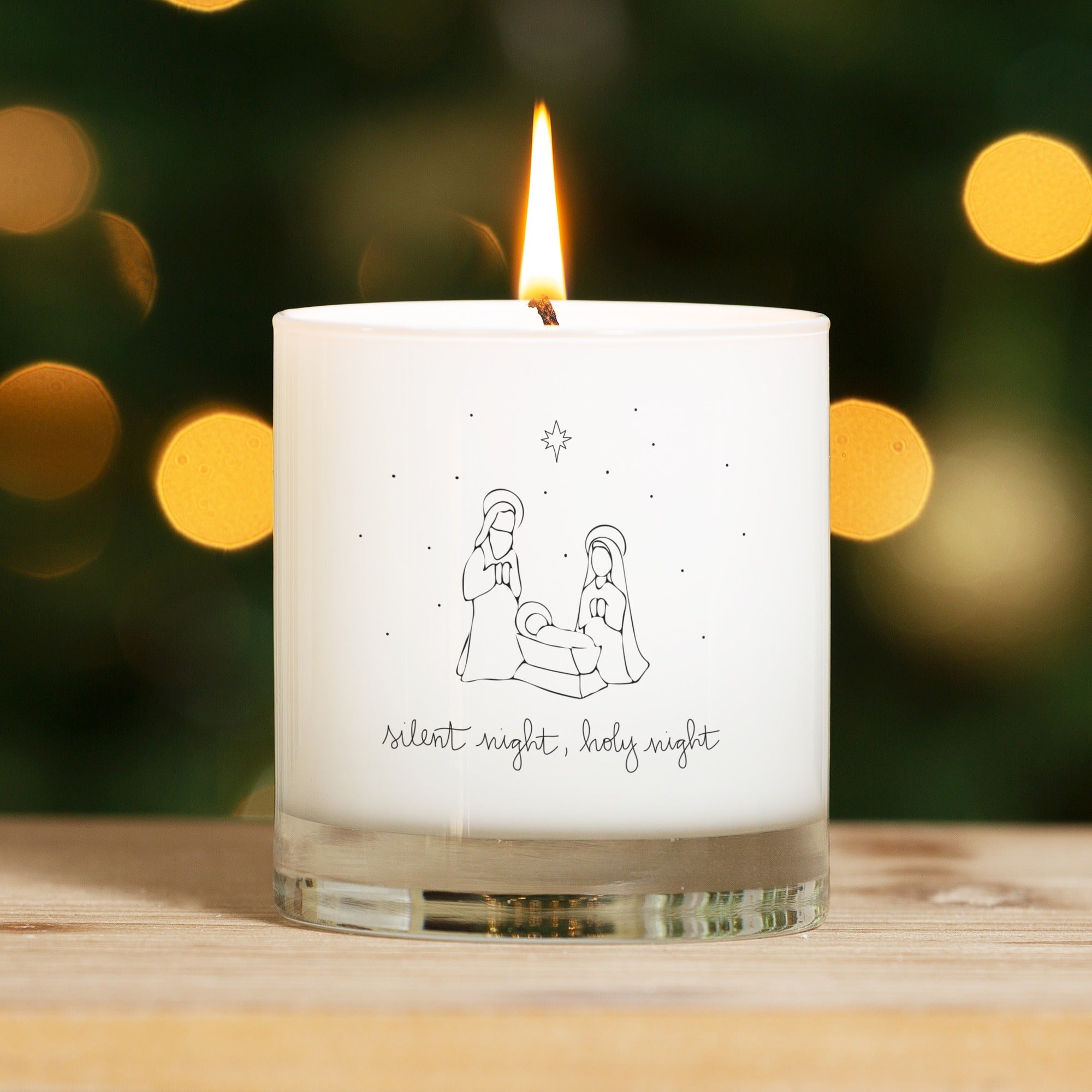 Silent Night Christmas Candle