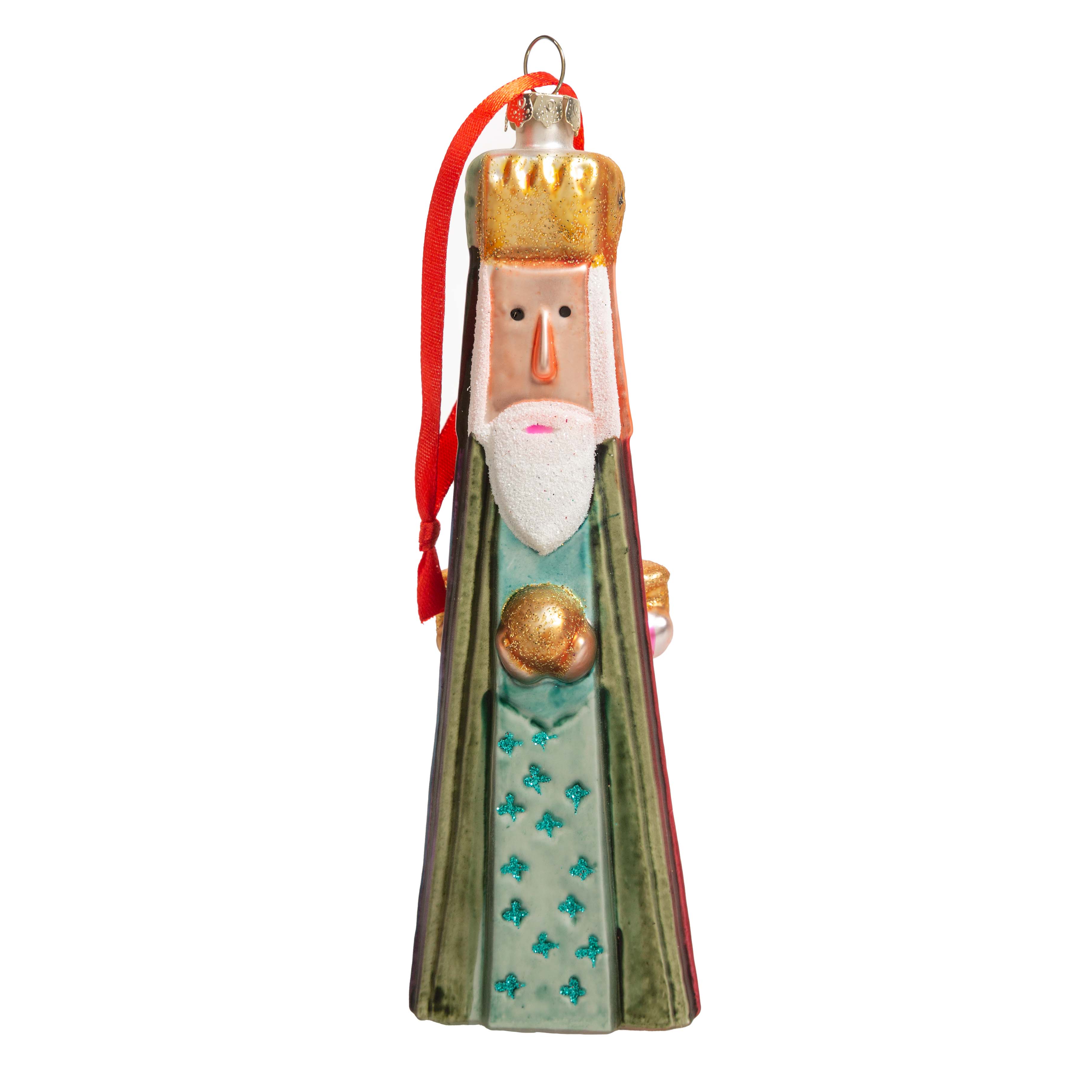 Three Kings Dimensional Blown Glass Ornament