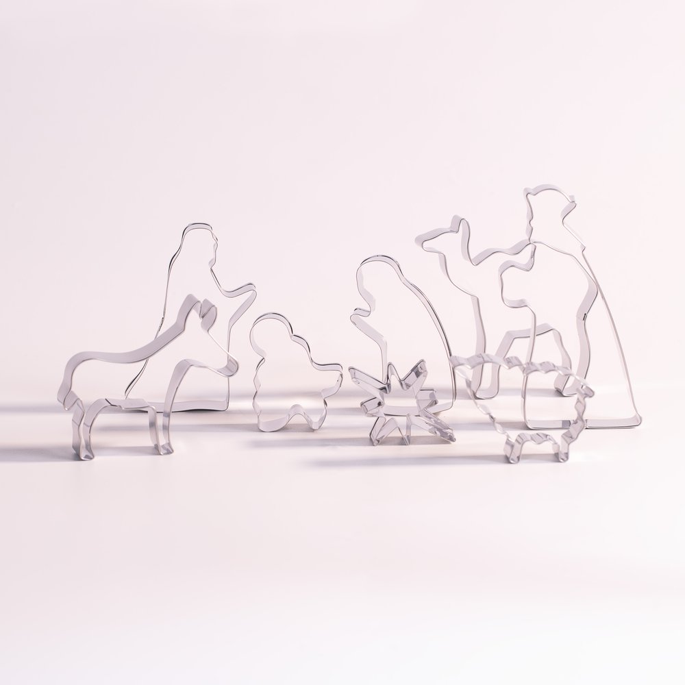 Nativity Cookie Cutter Set – 2 Pack Christmas Baking Set