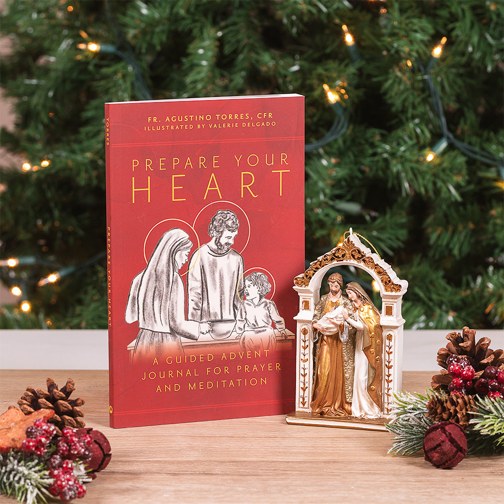 Prepare Your Heart Journal & Holy Family Ornament Gift Set