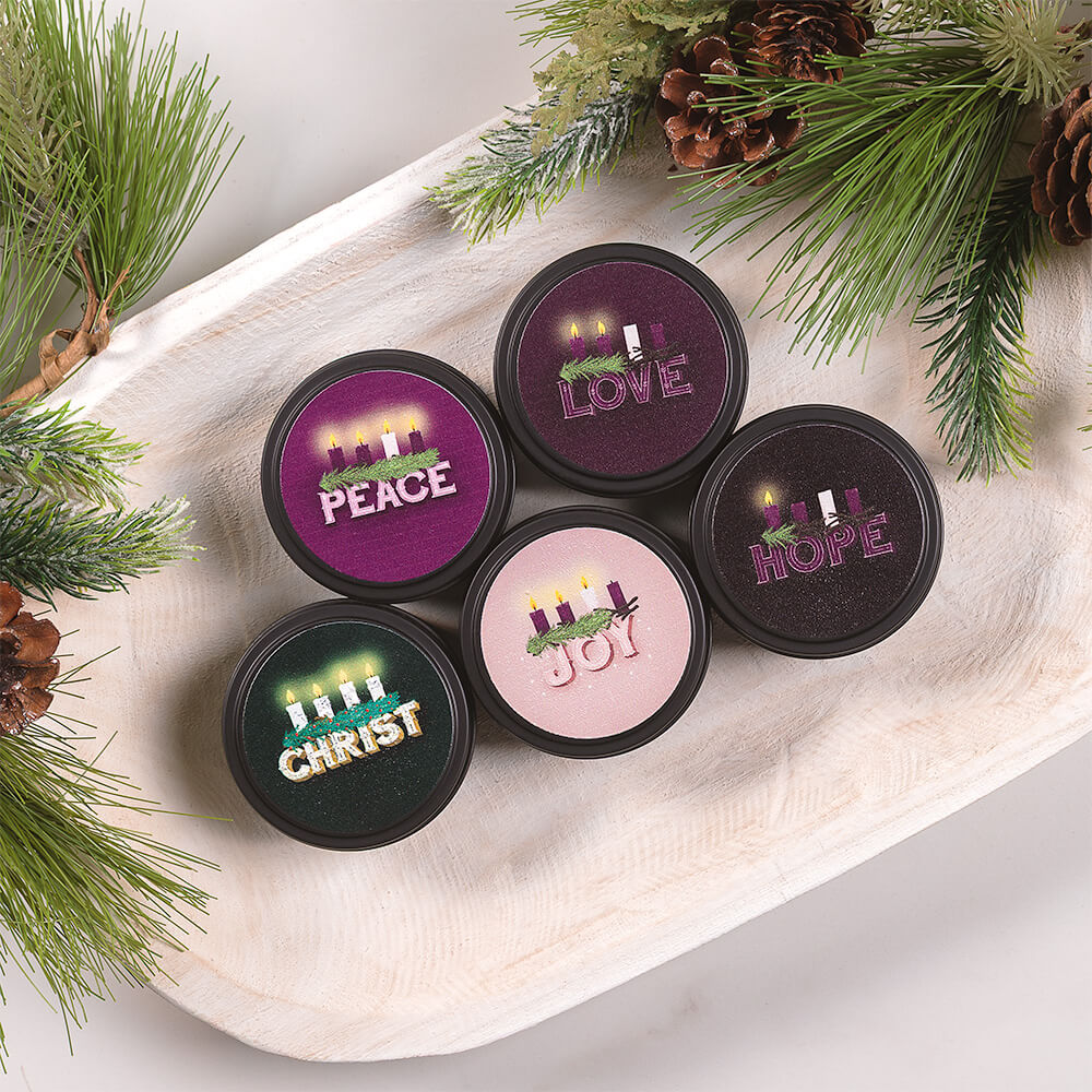Advent Candle Tin Set - 5 Candles