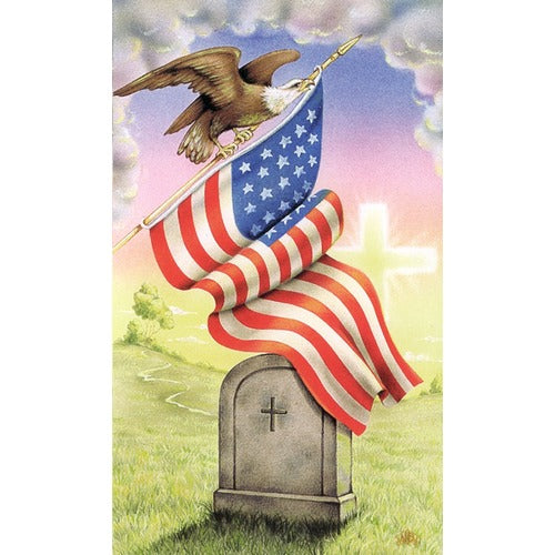 USA Patriotic Veteran Series Personalized Prayer Card (Priced Per Card)
